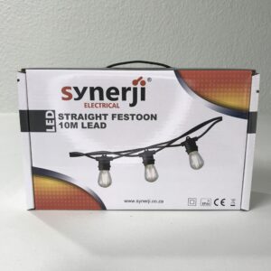 Synerji Black straight festoon 10m