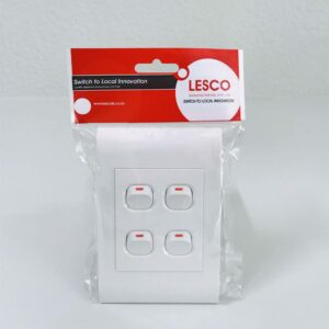 Lesco Pipelli 4Lever 1way lightswitch White