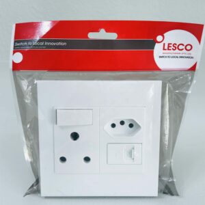 Lesco DenaQ 1xSA 1xEuro 1xUSB 4x4 White
