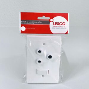 Lesco LSS Single Socket  2x4 White