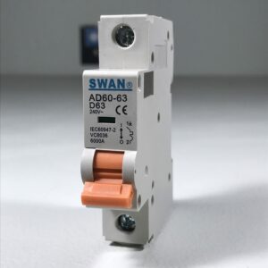 SWAN 63A din rail 6KA circuit breaker 1P D-Curve