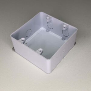 4x4 PVC Wall box flush white