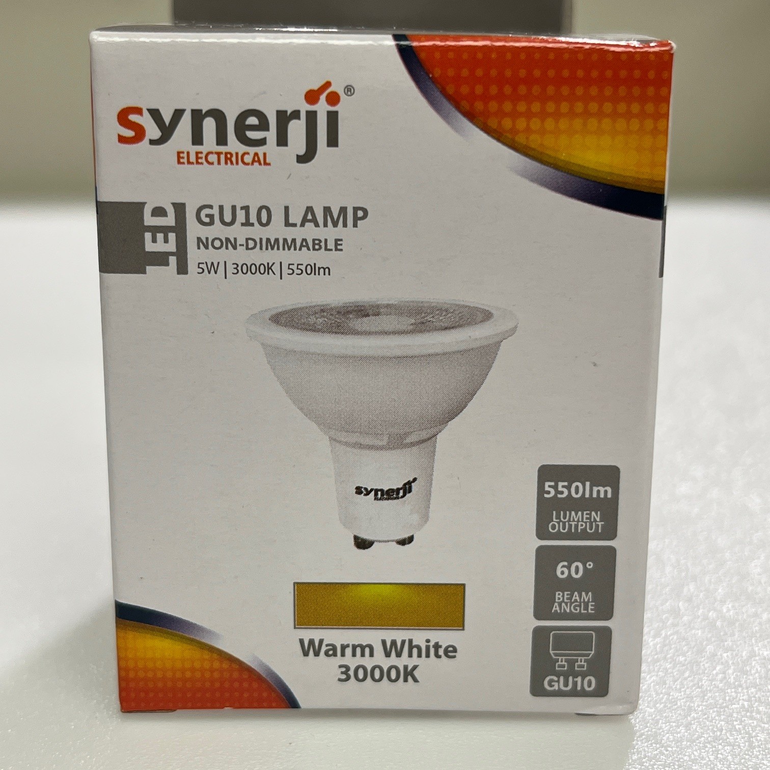 Synerji GU10 5w 220v non dim 3000k Warm White