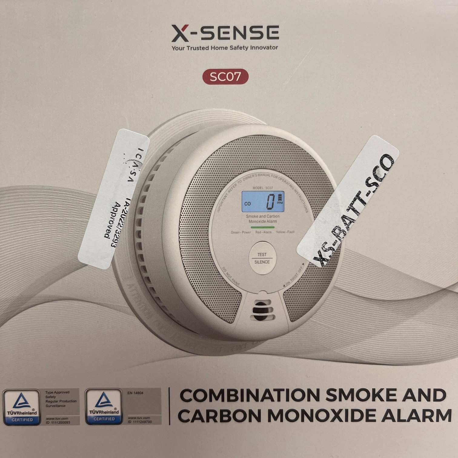X-Sense Smoke and Carbon Monoxide combination sensor alarm